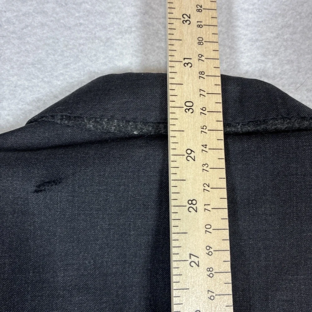 Vintage Polo Ralph Lauren Blue Label Three Button Black Blazer Made in Italy 38S